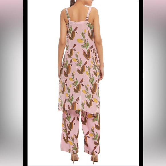 Masaba Spicy Jackfruit Assymetrical Top and Palazzo Pants Set - Picture 2 of 11
